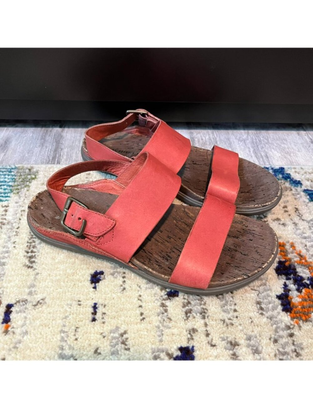 Merrell Around Town Backstrap Leather W's Sandals, Redwood, Size 7
